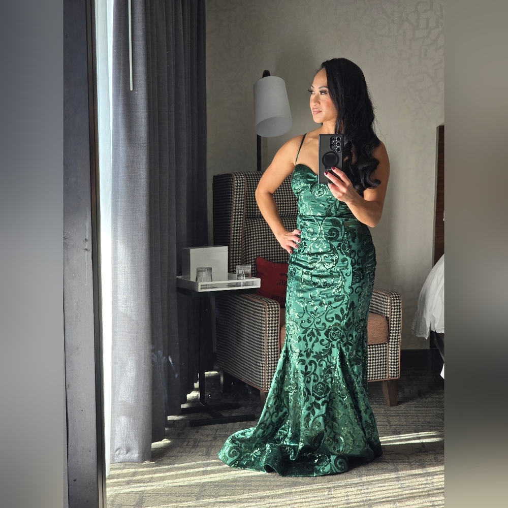 Green Mermaid Formal Dress